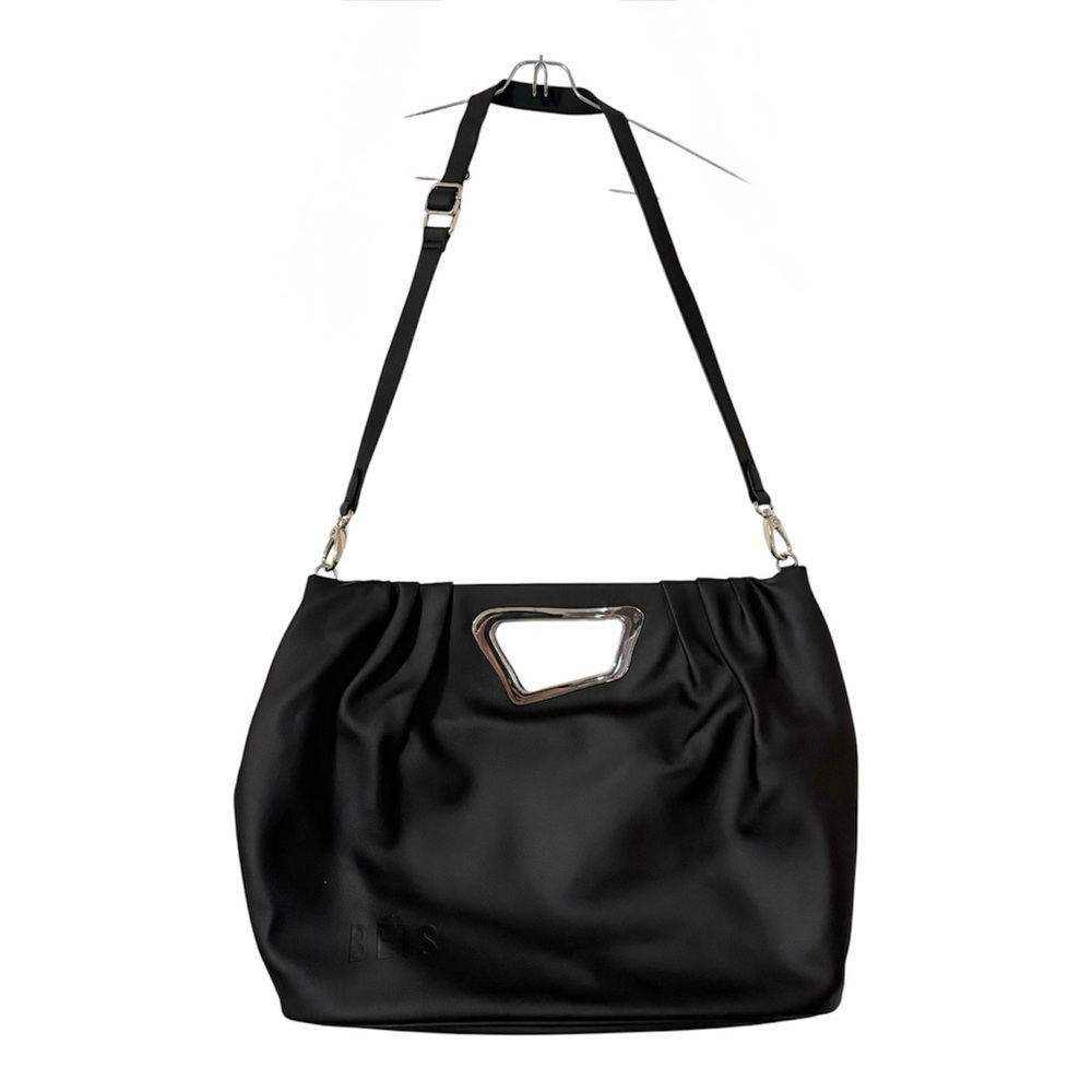 BEIS Limited Edition 3 Year Anniversary Cactus Leather Tote in Black - Picture 2 of 16